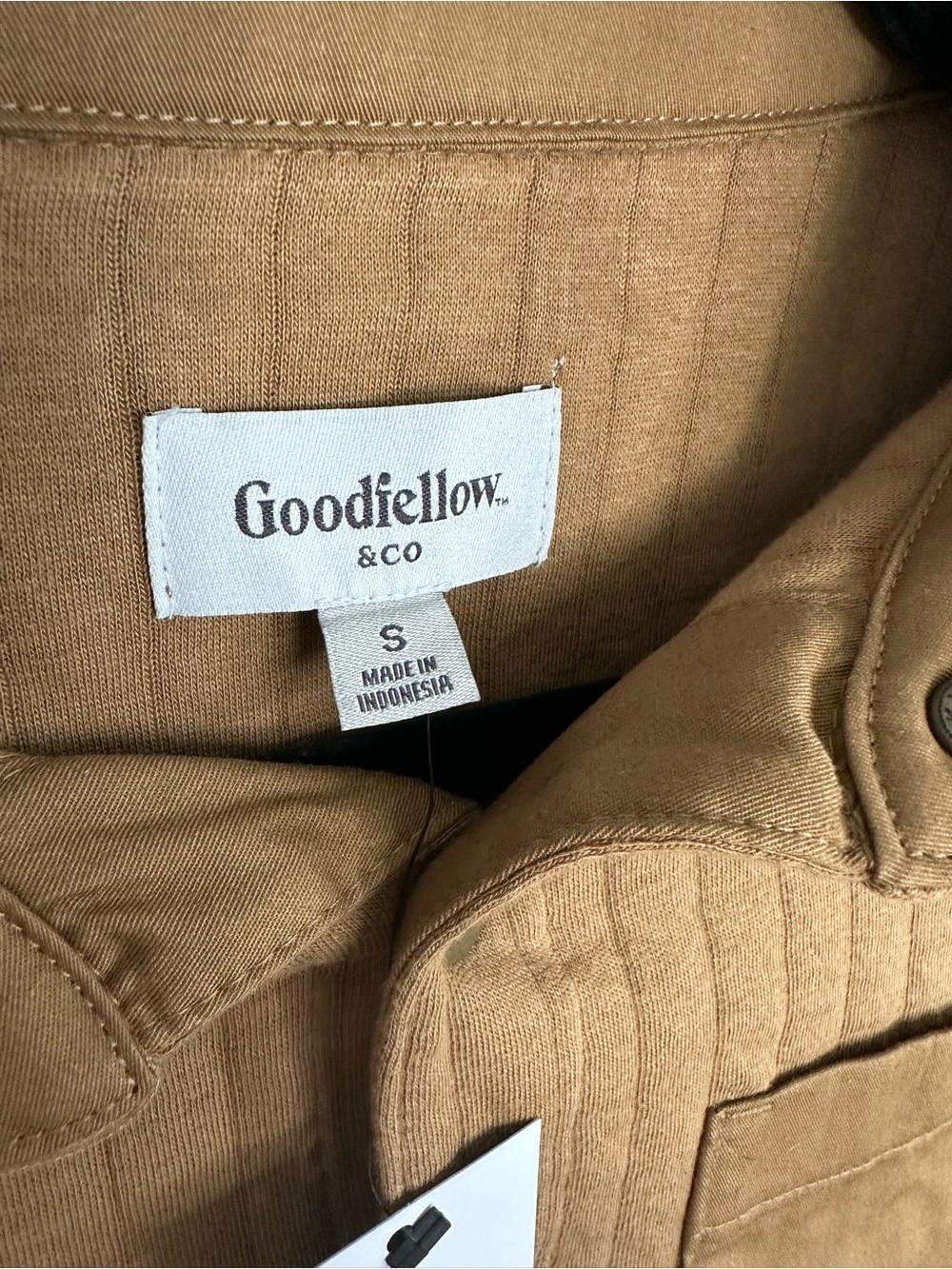 Goodfellow & Co Brown Ribbed Shacket Jacket NWT Snap Front Small - Picture 5 of 7